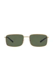 Armani Exchange okulary przeciwsłoneczne męskie kolor beżowy - Okulary przeciwsłoneczne - miniaturka - grafika 1