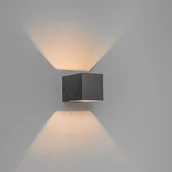 Lampy ścienne - QAZQA Zestaw 3 x nowoczesny kinkiet antracyt - Transfer - miniaturka - grafika 1