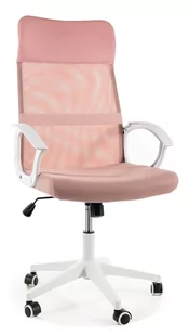 Fotel biurowy, krzesło biurowe Fotel Obrotowy Q-026 Biały / Różowy - Fotele i krzesła biurowe - miniaturka - grafika 1