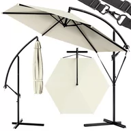 Parasole ogrodowe - Parasol ogrodowy Beżowy Aluminiowy Ø330cm - miniaturka - grafika 1