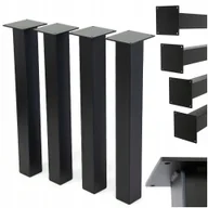 Meble modułowe i akcesoria - Nogi Do Stołu Stolika Biurka Loft 72cm Profil 8x8 Metalowe Czarne 4SZT - miniaturka - grafika 1