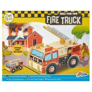 Drewniana konstrukcja pojazdu 3D Straż - Grafix - Zabawki kreatywne - miniaturka - grafika 1