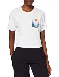 Koszulki i topy damskie - Hurley Damska koszulka w stylu crop Pocket Crew Tee biały biały S CU2318 - grafika 1
