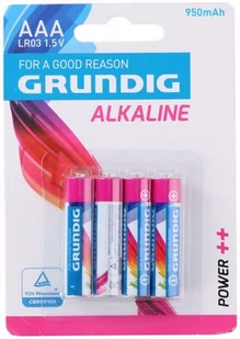 Grundig Bateria alk. Power ++ LR03/4szt - Baterie i akcesoria - miniaturka - grafika 1