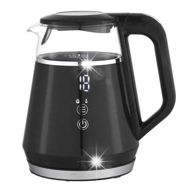 Czajnik Szklany 1712 Czarny 1 L 1100 W Kamille