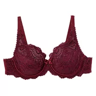 Biustonosze - Playtex Flower Elegance Biustonosz z koronkowymi obręczami Linia Wyrafinowanie Kobiet x1, Czerwony (Plum Red), 110C - miniaturka - grafika 1