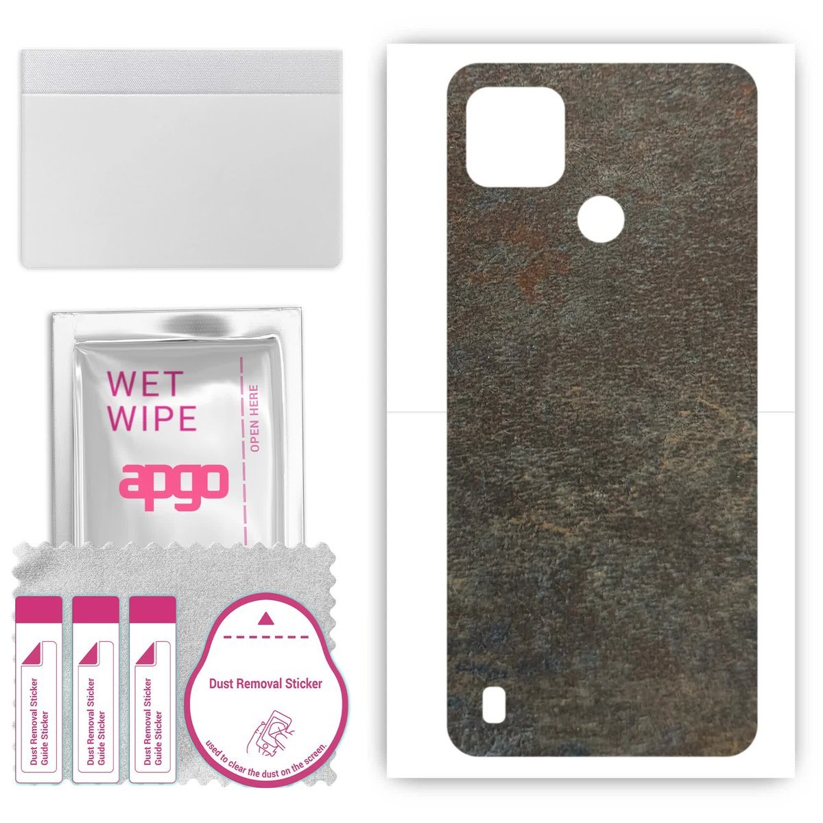 Folia naklejka skórka strukturalna na TYŁ do Realme C25Y India - Kamień Księżycowy - apgo SKINS