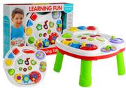 Zabawki interaktywne dla dzieci - Lean Toys Stolik edukacyjny Kształty cyferki Gra - miniaturka - grafika 1