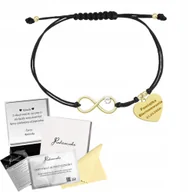 Bransoletki - Bransoletka Złota Nieskończoność Serce z Grawerem 925 Biżuteria Prezent - miniaturka - grafika 1