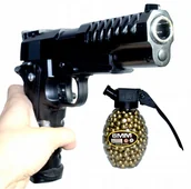 Zabawki militarne - Pistolet COLT 1911 Pistolety + KULKI - miniaturka - grafika 1