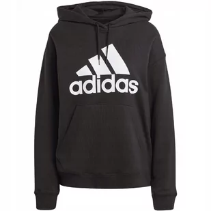 Bluza damska adidas Essentials Big Logo Oversized French Terry Hoodie czarn - Bluzy damskie - miniaturka - grafika 1