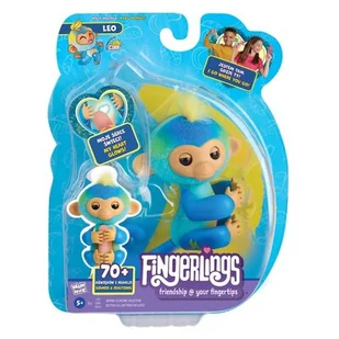 Fingerlings, Basic Monkey, Leo, małpka interaktywna, niebieska - Zabawki interaktywne dla dzieci - miniaturka - grafika 1