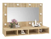 Toaletki - Toaletka na biurko z półkami dąb sonoma K0-Z71 - miniaturka - grafika 1