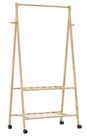 Wieszaki i stojaki - Wieszak na ubrania z półkami i kółkami 96cm B7-M29 - miniaturka - grafika 1