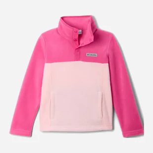 Bluza dla dziewczynki nierozpinana bez kaptura Columbia Steens Mtn II 1/4 Snap Fleece Pull-Over 2087881608 155-159 cm (L) Różowa (195981090284) - Bluzy dla dziewczynek - miniaturka - grafika 1