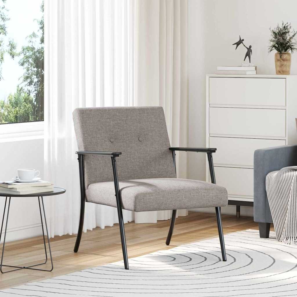 vidaXL fotel Ciemnoszary 59 x 75 x 78 cm tkanina