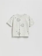 Bluzki dla niemowląt - Reserved - T-shirt z nadrukiem - jasnoszary - miniaturka - grafika 1
