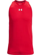 Koszulki sportowe męskie - Under Armour Męska bawełniana koszulka bez rękawów Ua Baseline, Czerwony/biały, XXL - miniaturka - grafika 1