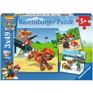 Puzzle - Ravensburger Puzzle Psi Patrol Zespół ratowniczy 3 x 49 el 092390 - miniaturka - grafika 1