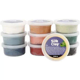 Creativ Company Masa Silk Clay 10x40g kol Naturalne 79154 - Masy plastyczne - miniaturka - grafika 1