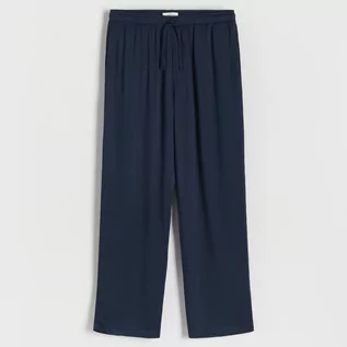 Piżamy męskie - Reserved - Spodnie piżamowe z wiskozy - Granatowy - grafika 1