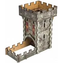 Q-Workshop Dice Tower - kolorowa wieża do rzutów kośćmi - stylizowana na zamkową basztę 5907699493265 - Akcesoria do gier planszowych - miniaturka - grafika 1