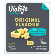 Szybkie dania obiadowe - Violife Ser wegański NATURALNY /blok/ 200g VIOLIFE - miniaturka - grafika 1