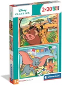 Puzzle - CLE puzzle 2x20 SuperKolor Disney Classics 24837 - miniaturka - grafika 1