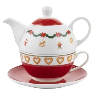 Tea for one dzbanek + filiżanka do herbaty Florina Santa Love 390 ml - Zaparzacze i kawiarki - miniaturka - grafika 1