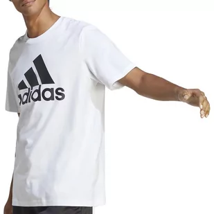 Koszulka adidas Essentials Single Jersey Big Logo IC9349 - biała - Adidas - Koszulki sportowe męskie - miniaturka - grafika 1