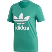 Koszulki i topy damskie - Adidas, Koszulka damska, TREFOIL TEE FU FM3300, zielony, rozmiar 32 - miniaturka - grafika 1