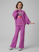 Spodnie i spodenki dla dziewczynek - 4F Spodnie dresowe z szerokimi nogawkami dziewczęce - fioletowe 164 (13-14 lat) - miniaturka - grafika 1