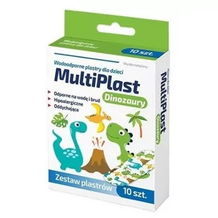 MultiPlast plastry dla dzieci Dinozaury x 10 szt - Apteczki i materiały opatrunkowe - miniaturka - grafika 1