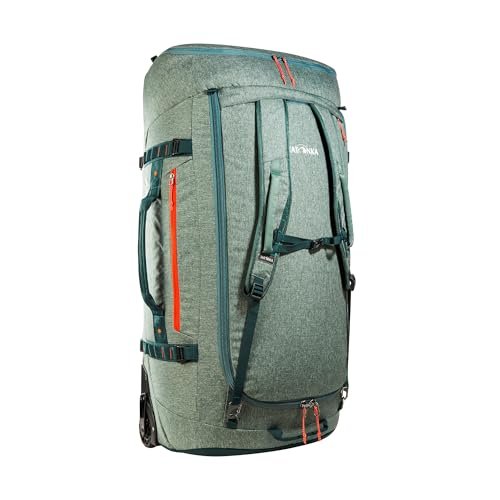 Tatonka Wózek Duffle Roller 140 – składana torba podróżna z kółkami i funkcją plecaka – możliwość schowania we własnej kieszeni w pokrywie – pojemność 140 litrów, Sage Green, 140 Liter, Duży wózek bez