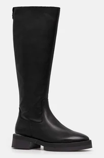 Steve Madden kozaki Medellyn damskie kolor czarny na płaskim obcasie lekko ocieplone SM11003320 - Kozaki damskie - miniaturka - grafika 1