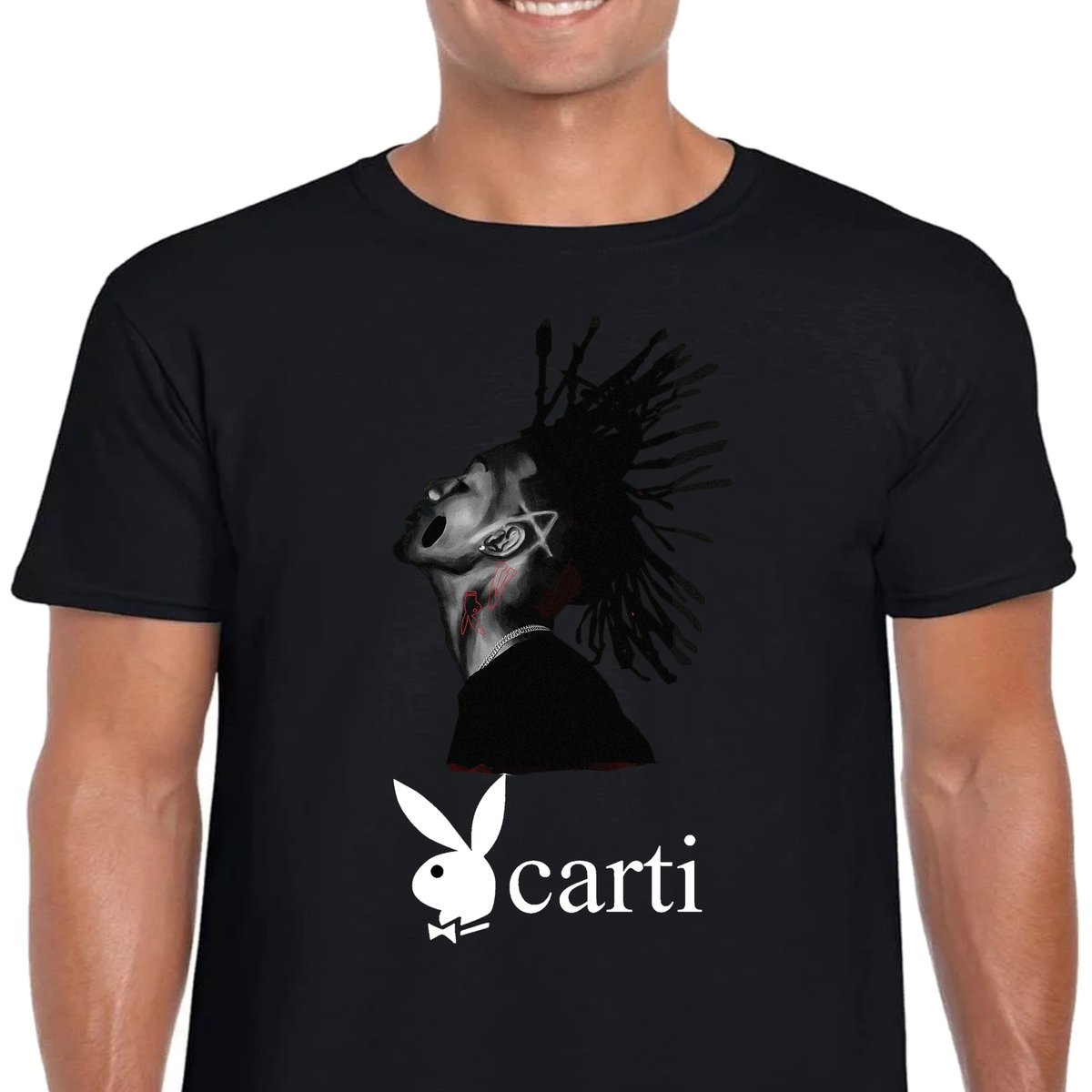 KOSZULKA PLAYBOI CARTI RAP L CZARNA 3347