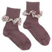 Skarpetki dla dzieci - GoBabyGo skarpetki antypoślizgowe dla dziewczynki LIBERTY BAMBOO Misty Plum Donna Leigh 2 lata - miniaturka - grafika 1