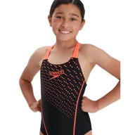 Stroje kąpielowe dla dziewczynek - Strój pływacki jednoczęściowy dziecięcy Speedo Medley Logo Medalist - miniaturka - grafika 1