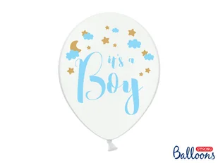 Strong Balloons Balony "Its a Boy", białe, 12" STRONG,  50 szt SB14P-232-008 - Baby shower i roczek - miniaturka - grafika 2