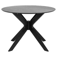 Stoły - Actona Stół Obiadowy Okrągły Belami 105 Cm Czarny - miniaturka - grafika 1