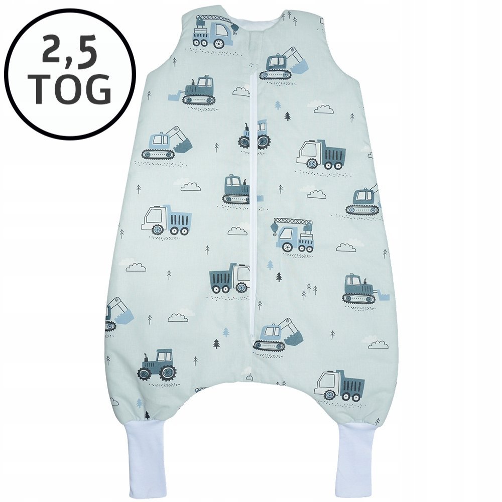 CAŁOROCZNY ŚPIWOREK Z NOGAWKAMI 56-68 XS 2,5 TOG BAWEŁNA100% PRODUKT POLSKI