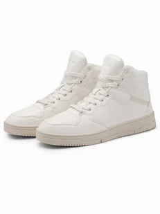 Ocieplane męskie buty sneakersy z wysoką cholewką białe V1 OM-FOSH-0139 40 - Sneakersy męskie - miniaturka - grafika 1