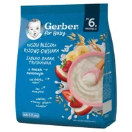 Kaszki dla dzieci - Gerber Kaszka mleczna ryżowo-owsiana jabłko banan truskawka po 6. miesiącu 160 g - miniaturka - grafika 1