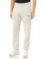 Spodnie męskie - Champion Legacy Authentic Pants-Script Logo Powerblend Fleece elastyczny kombinezon spodnie męskie, Grigio Argento, XL - miniaturka - grafika 1