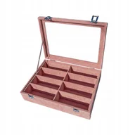 Pudełka i szkatułki - Pudełko Etui Organizer Szkatułka Kuferek Kufer Kasetka Na Okulary 8 Szt G30 - miniaturka - grafika 1
