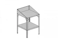 Pozostałe meble ogrodowe - LANITPLAST półka stalowa 60x60x41/81 cm dwie półki srebrna GSE3 - miniaturka - grafika 1