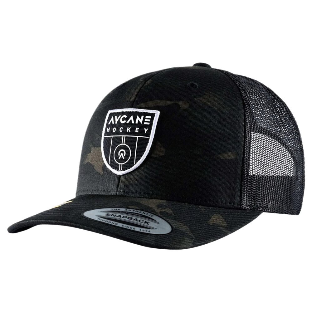 Męska czapka z daszkiem AYCANE Trucker Camo Cap Black Camo