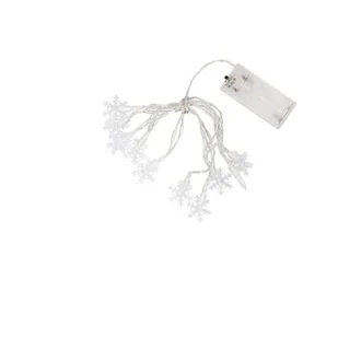 Girlanda śnieżynki 10 LED multikolor 165 cm - Oświetlenie świąteczne - miniaturka - grafika 1