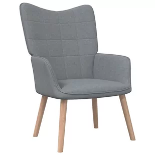 vidaXL Lumarko Fotel, 62 x 68,5 x 96 cm, jasnoszary, obity tkaniną! 327919 - Fotele - miniaturka - grafika 1