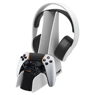 Akcesoria do Playstation - Stacja ładująca SNAKEBYTE PS5 Combo Charge 5 Biały - miniaturka - grafika 1